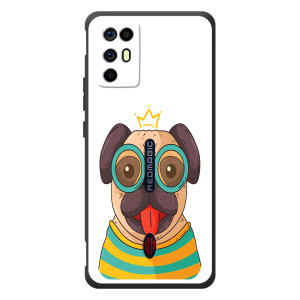 Бампер для ZTE Nubia RedMagic 6R с картинкой "Песики" (Собака Король)