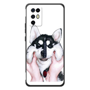 Бампер для ZTE Nubia RedMagic 6R с картинкой "Песики" (Собака Хаски)