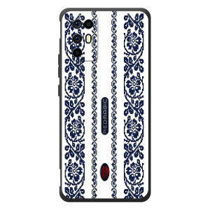 Силиконовый Чехол на ZTE Nubia RedMagic 6R с картинкой Вышиванки (Синяя вышиванка)