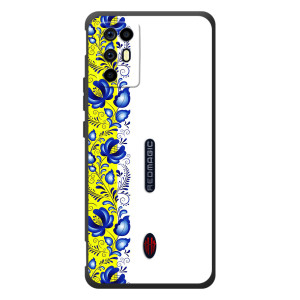 Силиконовый Чехол на ZTE Nubia RedMagic 6R с картинкой Вышиванки (Желто-синяя вышиванка)