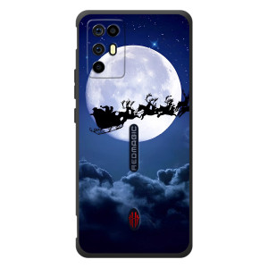 Чехол Санта Клаус для ZTE Nubia RedMagic 6R (Санта - луна)