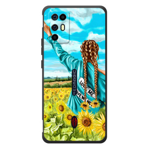 Чохол Стильні дівчата на ZTE Nubia RedMagic 6R (Дівчина на полі)