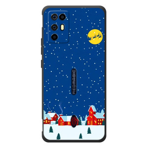 Силиконовый бампер на рождество для ZTE Nubia RedMagic 6R (Город в снегу)