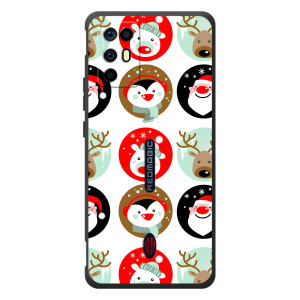 Силиконовый бампер на рождество для ZTE Nubia RedMagic 6R (Рождественский принт)