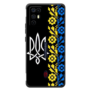 Силиконовый Чехол на ZTE Nubia RedMagic 6R (Герб и вышыванка)