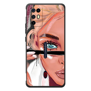 Силіконовый Чохол на ZTE Nubia RedMagic 6R з картинкой Модных девушек (Дівчина та вії)