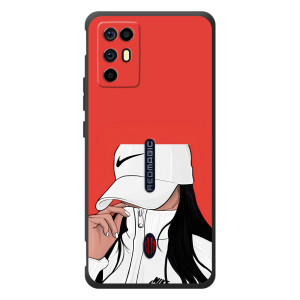 Силіконовый Чохол на ZTE Nubia RedMagic 6R з картинкой Модных девушек (Дівчина Nike)