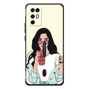 Силіконовый Чохол на ZTE Nubia RedMagic 6R з картинкой Модных девушек (З напоєм)