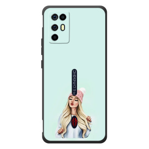 Силіконовый Чохол на ZTE Nubia RedMagic 6R з картинкой Модных девушек (В шапці)