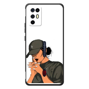 Силіконовый Чохол на ZTE Nubia RedMagic 6R з картинкой Модных девушек (У зеленому)