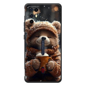 Печатный чехол «Зверята с кофе» для ZTE Nubia RedMagic 6R (Медвежонок с кофе)