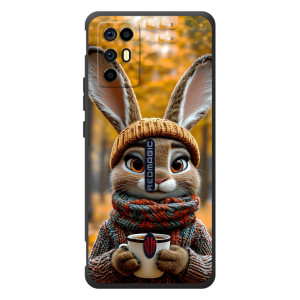 Печатный чехол «Зверята с кофе» для ZTE Nubia RedMagic 6R (Зайчик с кофе)