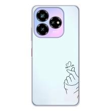Чехлы (Знак сердечка) на ZTE Nubia V60 Design – Сердце на голубом