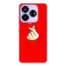 Чехлы (Знак сердечка) на ZTE Nubia V60 Design – Сердце на красном