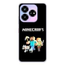 Чехол Майнкрафт на ZTE Nubia V60 Design (AlphaPrint) Minecraft (герои Minecraft)