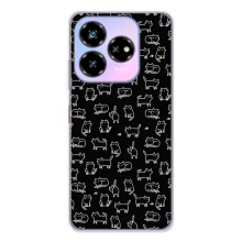 Чехол с принтом для ZTE Nubia V60 Design (AlphaPrint) Модные коты (Меленькие котики)