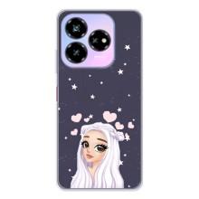 Чехол Стильные девушки на ZTE Nubia V60 Design – Девушка и сердечки