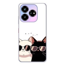 Чехол с рисунком кот на ZTE Nubia V60 Design (Коты в очках)