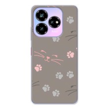 Чехол с рисунком кот на ZTE Nubia V60 Design (Лапы и усы)