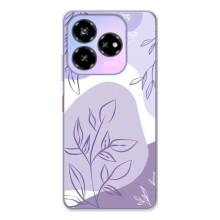 Силконовий чохол з принтом в квітах на ZTE Nubia V60 Design – Фіолетовий дизайн