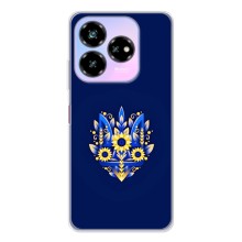 Чехол с украинским гербом на ZTE Nubia V60 Design (Цветочный герб)
