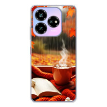 Чохол з унікальним дизайном 'Осінь з кавою' для ZTE Nubia V60 Design – Кава і дощ