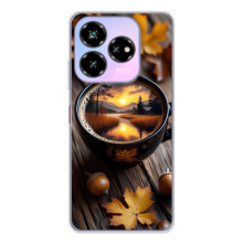 Чохол з унікальним дизайном 'Осінь з кавою' для ZTE Nubia V60 Design – Темна кава