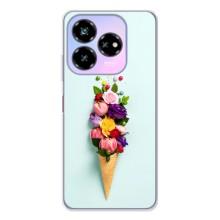 Чехлы с тематикой "ЦВЕТЫ" на ZTE Nubia V60 Design (Цветок-мороженное)