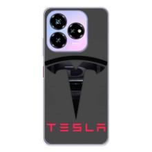 Силиконовый бампер с картинкой машины на ZTE Nubia V60 Design (Logo TESLA)