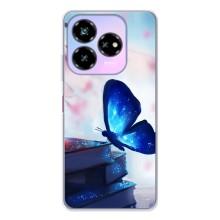 Силиконовый бампер с картинкой животных для ZTE Nubia V60 Design (Бабочка синяя)