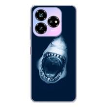 Силиконовый бампер с картинкой животных для ZTE Nubia V60 Design (Пасть Акулы)