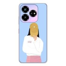 Силиконовый Чехол на ZTE Nubia V60 Design с картинкой Стильных Девушек (Желтая кепка)