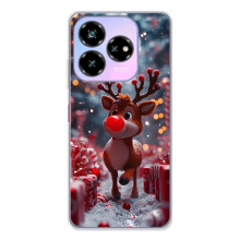 Яскравий чохол для ZTE Nubia V60 Design з Зимові Оленята (Олень серед подарунків)