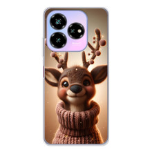 Яскравий чохол для ZTE Nubia V60 Design з Зимові Оленята (Олень в светрі)