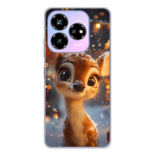 Яскравий чохол для ZTE Nubia V60 Design з Зимові Оленята (Оленятко серед герлянд)