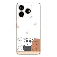 Чохли з зображенням різних тварин на ZTE Nubia V60 (Здивовані ведмедики)