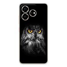 Чехлы с принтом СОВЫ для ZTE Nubia V60 – Сова на чёрном