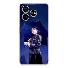 Чехлы с принтом Уэнсдей на ZTE Nubia V60 – Уэнсдей с зонтом