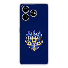 Чехлы для ZTE Nubia V60  Укр. Символика (AlphaPrint) (Цветочный Герб)