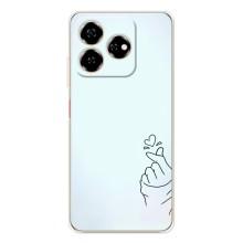 Чехлы (Знак сердечка) на ZTE Nubia V60 – Сердце на голубом