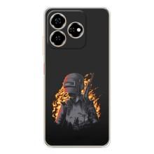 Чохол з картинкою "Герой Pubg" на ZTE Nubia V60 (В полум'ї)