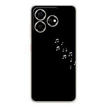 Чохол з картинками на чорному фоні для ZTE Nubia V60 – Ноти