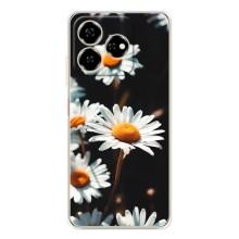 Чехол с ромашками на ZTE Nubia V60 – Белые ромашки