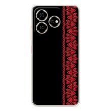 Силиконовый Чехол на ZTE Nubia V60 с картинкой Вышиванки – Вышиванка на черном