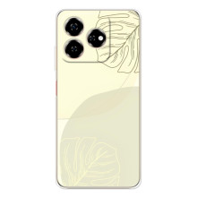 Чехол цветочный дизайн для ZTE Nubia V60 – Зелёный фон