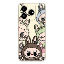 Чехол с Лабубу на ZTE Nubia V60 – Коллаж Лабубу