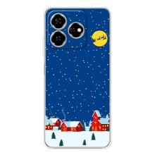 Силіконовий бампер на різдво для ZTE Nubia V60 (Місто в снігу)