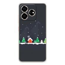 Силіконовий бампер на різдво для ZTE Nubia V60 (Місто зимове)