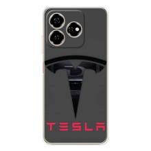 Силиконовый бампер с картинкой машины на ZTE Nubia V60 – Logo TESLA