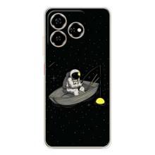 Силіконовый Чохол з принтом "Космонавти" на ZTE Nubia V60 – Космонавт на рибалці